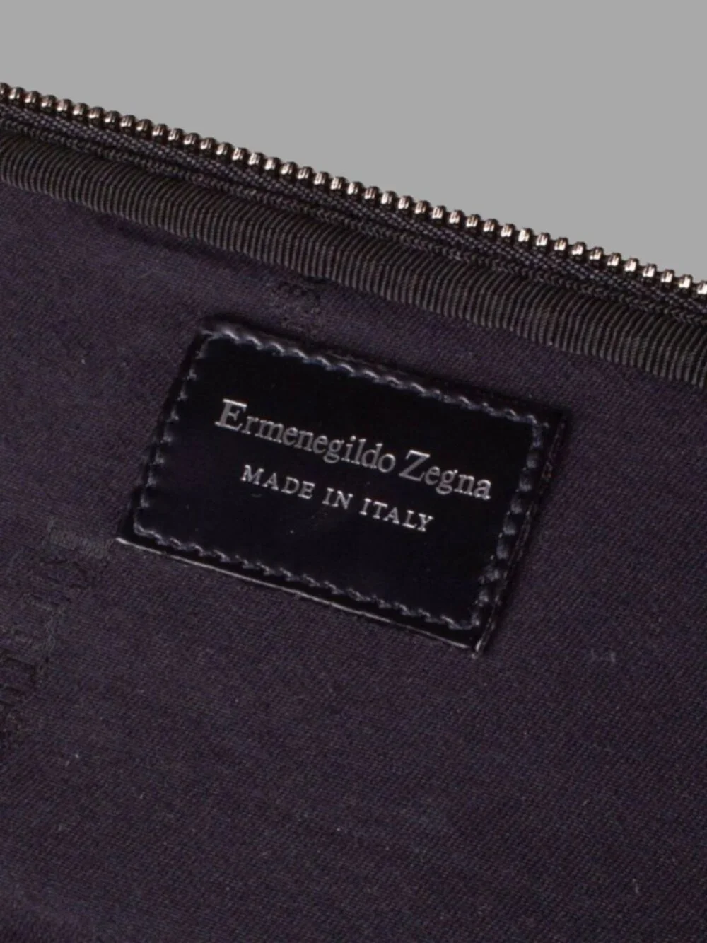 ZEGNA Black Pebble Grain Leather Briefcase Business Laptop Bag Made in Italy